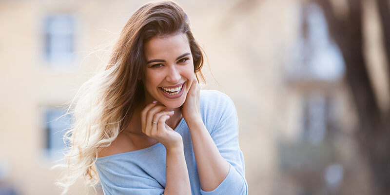 Girl Outdoors Smilin