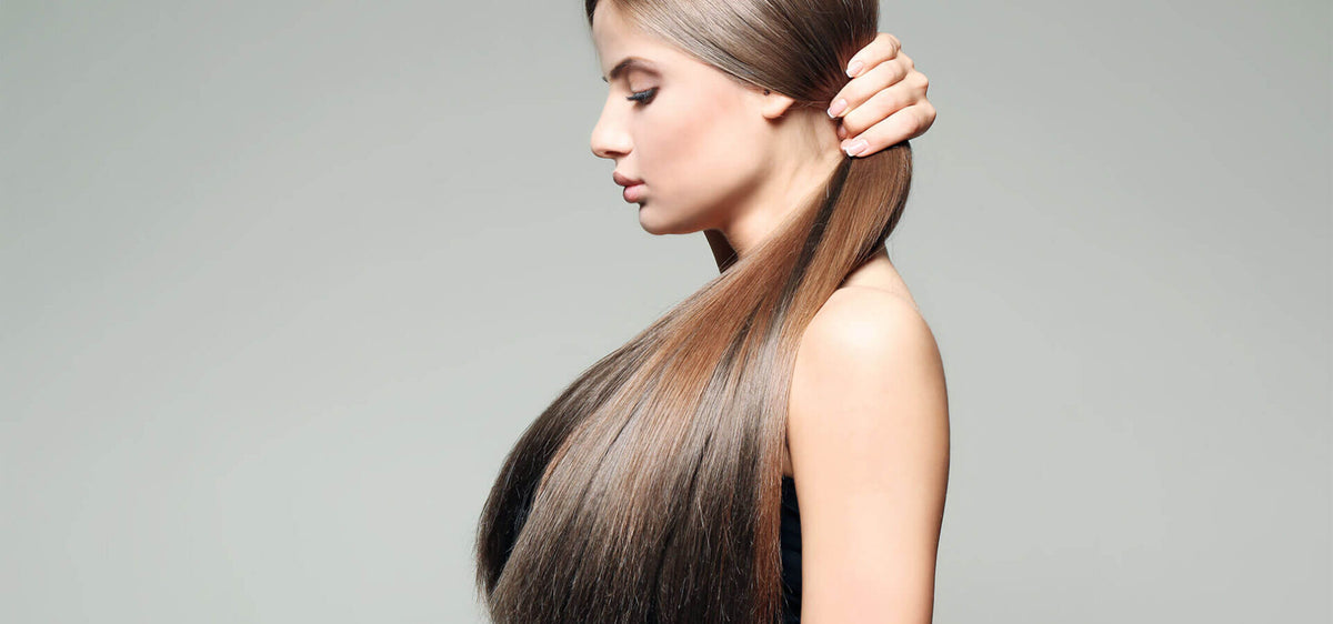 Woman with long healthy hair