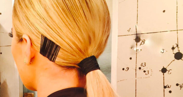 Low Ponytail With Bobby Pins, Khloe Kardashian