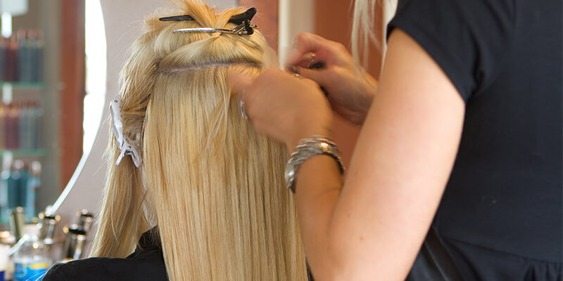 Blonde Girl At A Hair Salon