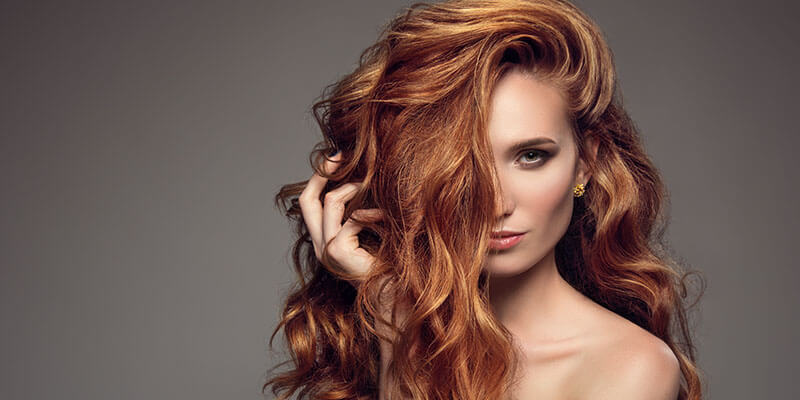 Girl with long red hair